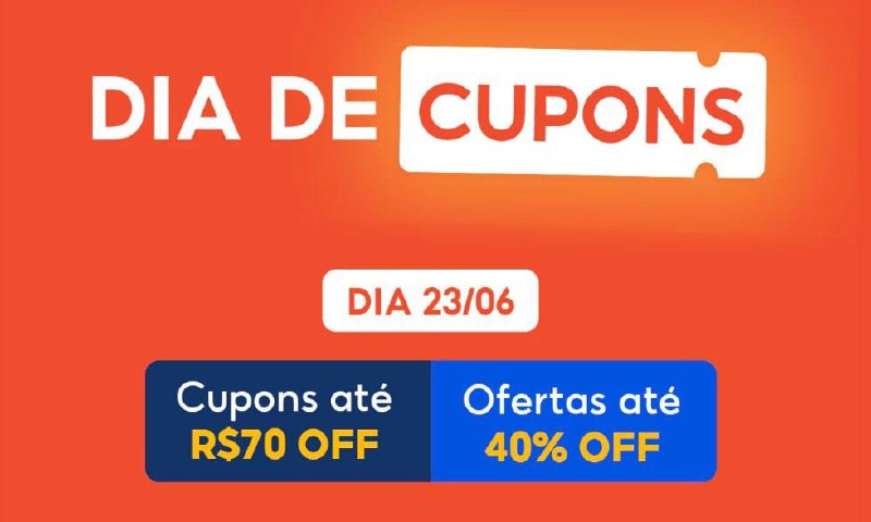 Amanhã é Dia de Cupons na Shopee