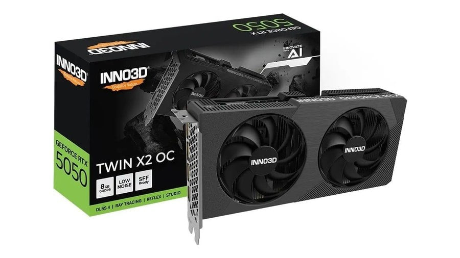 Placa de Vídeo INNO3D RTX 5050 TWIN X2 8GB GDDR6 Geforce Nvidia 4K