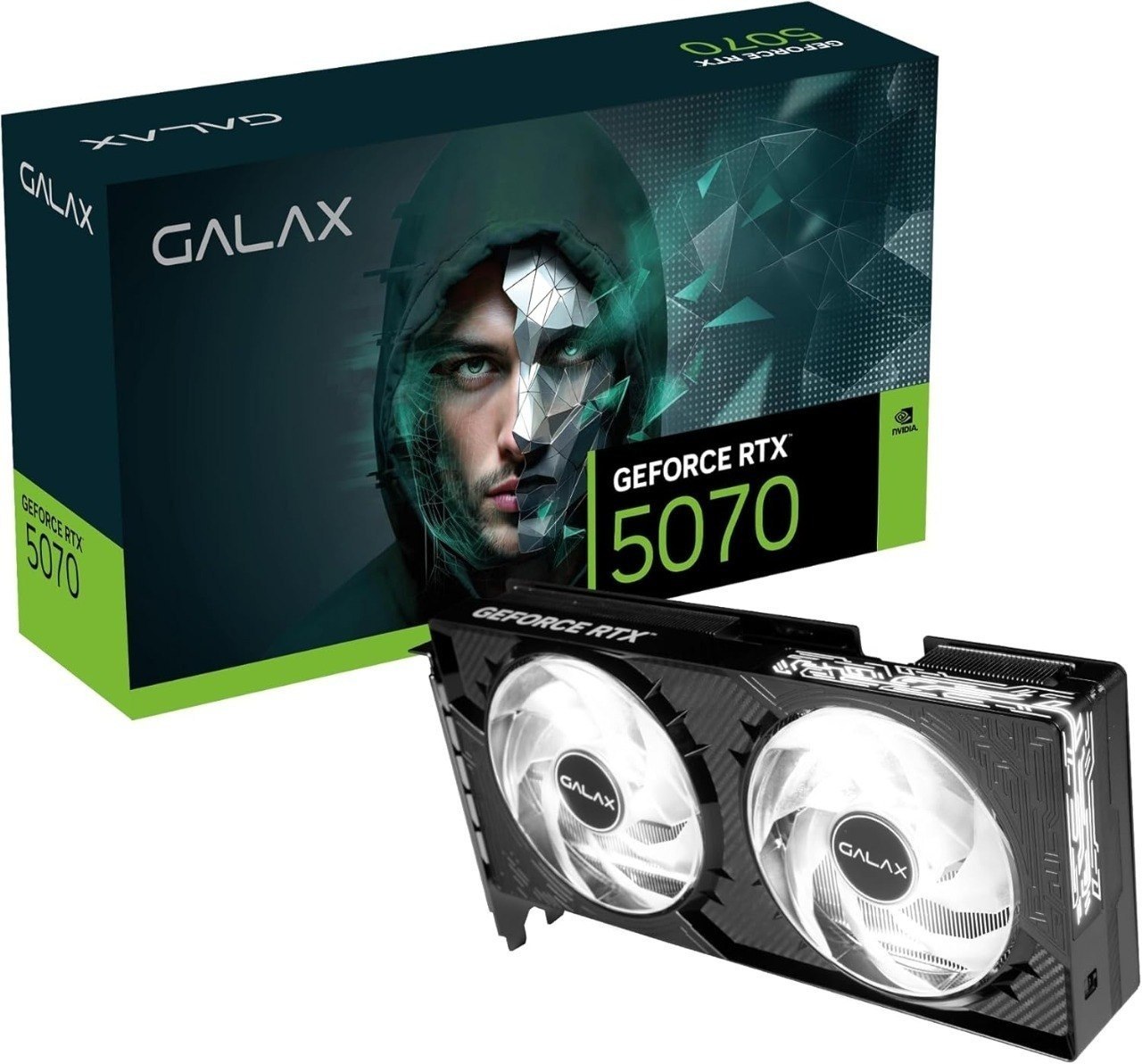 Placa de Video GALAX GeForce RTX 5070, 12GB, GDDR7 | 1-CLICK OC, 2X, 192BITS, 57NON7MDBROC