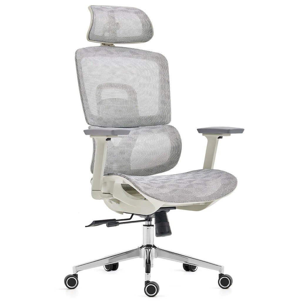 Cadeira de Escritório Dr. Office Business Pro, Cinza, Mesh, 3D, Altura Ajustável, DR-CH-BPR3DGH