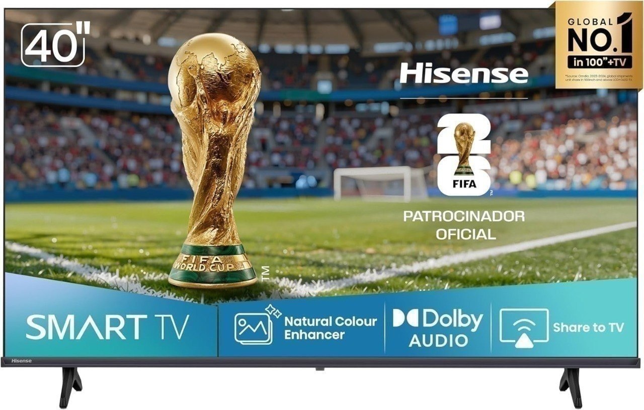 Smart TV Hisense FHD 40" Polegadas 40A4NV | com HDR10, DTS Virtual X, Compatibilidade Alexa e Google Home