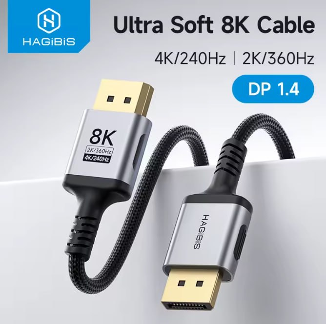 Cabo DisplayPort Hagibis 2 metros