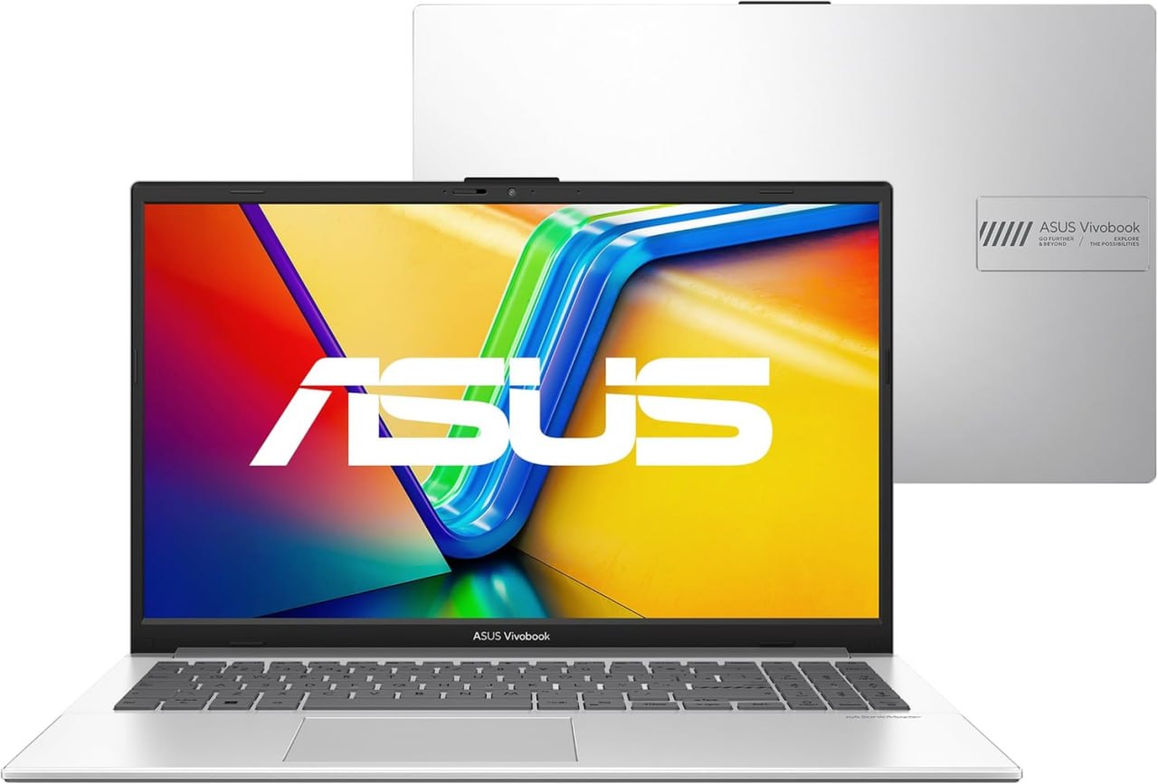 Notebook ASUS Vivobook Go 15, Intel Core i3 N305, 4GB, 128GB SSD, W11 Home, Tela 15.6" FHD Cool Silver…