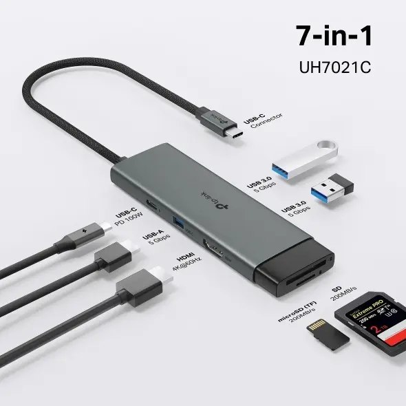 Hub TP-Link USB Tipo C 7 em 1 UH7021C