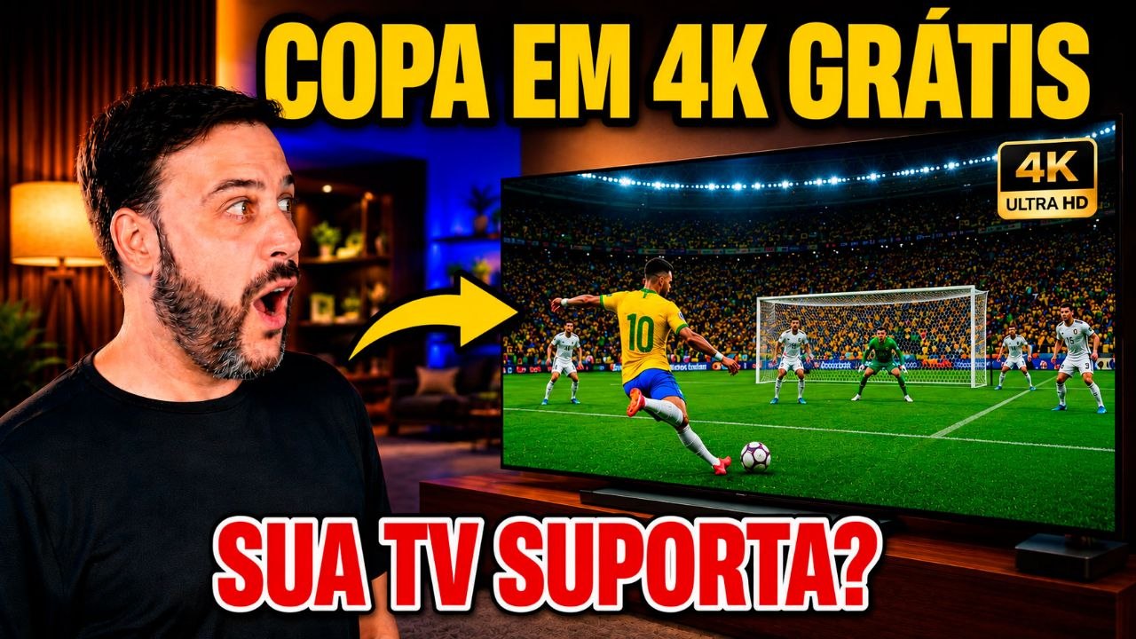 COPA do MUNDO 2026 em 4K DE GRAÇA - Sua Tv Esta Preparada?