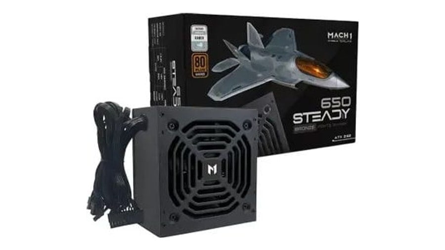 Fonte MACH1 Steady, 650W, 80 Plus Bronze, PFC Ativo, Preto
