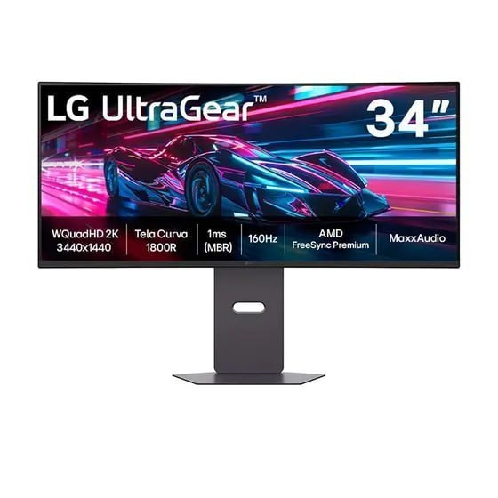 Monitor Gamer Curvo LG UltraGear 34, QHD, UltraWide, 160Hz, 1ms, FreeSync Premium, HDR10…