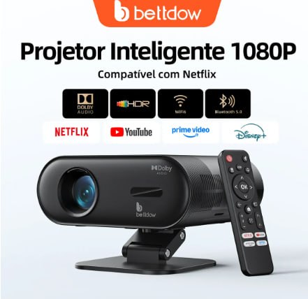 Projetor 13000 Lm Bettdow Ac1094 Netflix Oficial 450ansi 4k