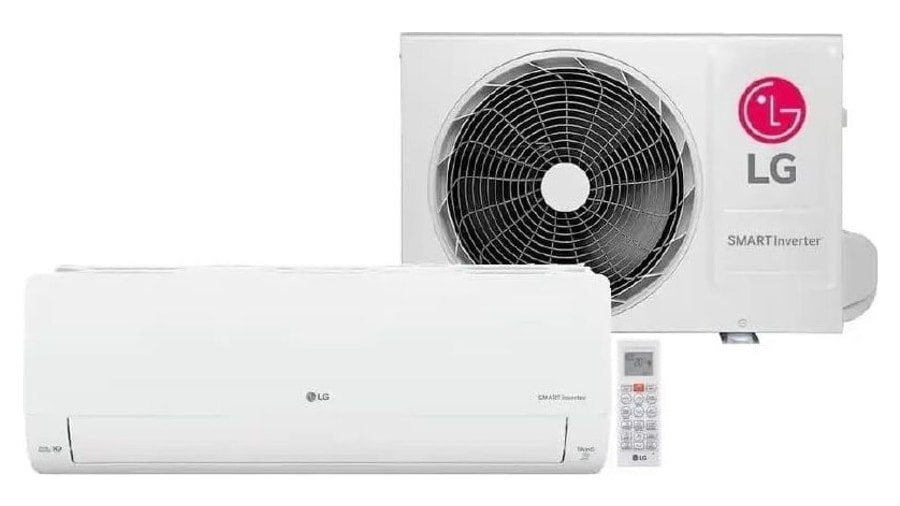 Ar Condicionado Split Hi Wall LG Inverter Smart Voice AI 12.000 Btus Frio 220v R-32