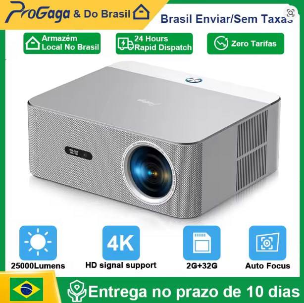 PROJETOR PROGAGA PG610W Full HD 1080P Projector Android 4K WiFi 2G 32G PG610W Beamer Home Theater Meeting Game Video Projector
