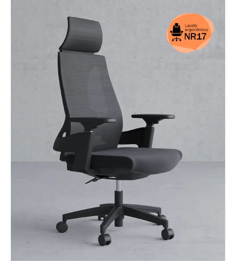 Cadeira De Escritório Presidente NR17 HomeNow Ergonômica Premium