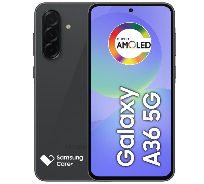 Celular Samsung Galaxy A36 5G 128GB, 6GB RAM, Câmera 50MP, IP67, Super AMOLED 6.7", Recursos AI, Preto