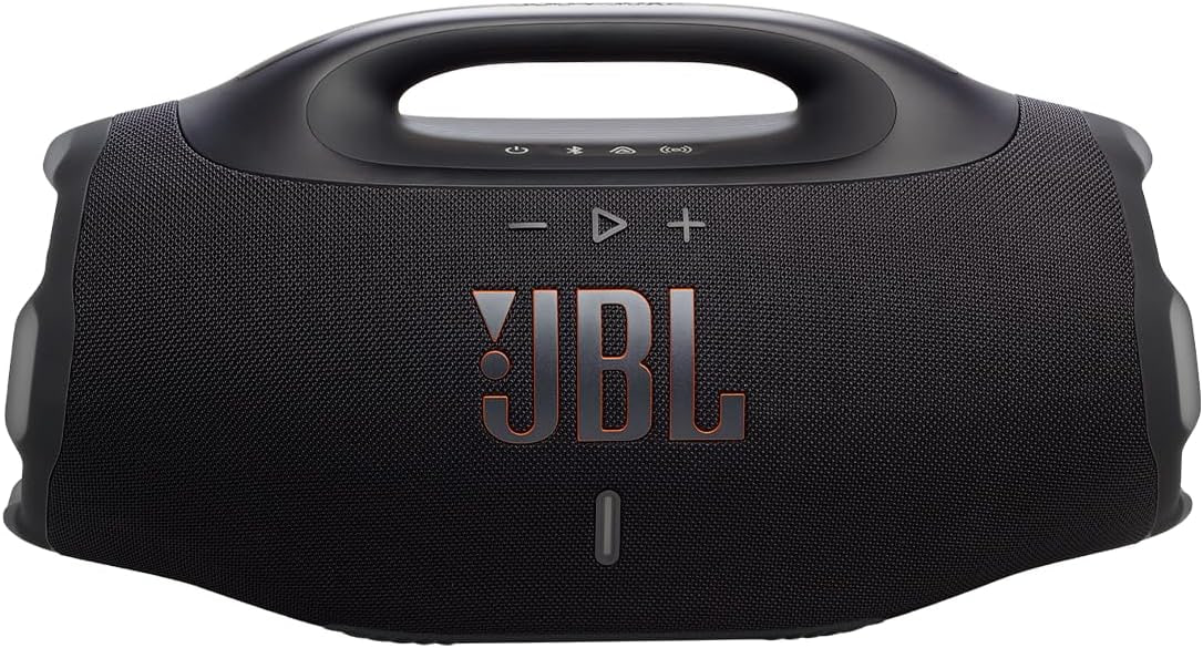 Caixa de Som JBL Boombox 4 Bluetooth, Preta | Som JBL Pro, AI Sound Boost, Graves Personalizáveis, Bateria de até 34h, IP68, Áudio Lossless