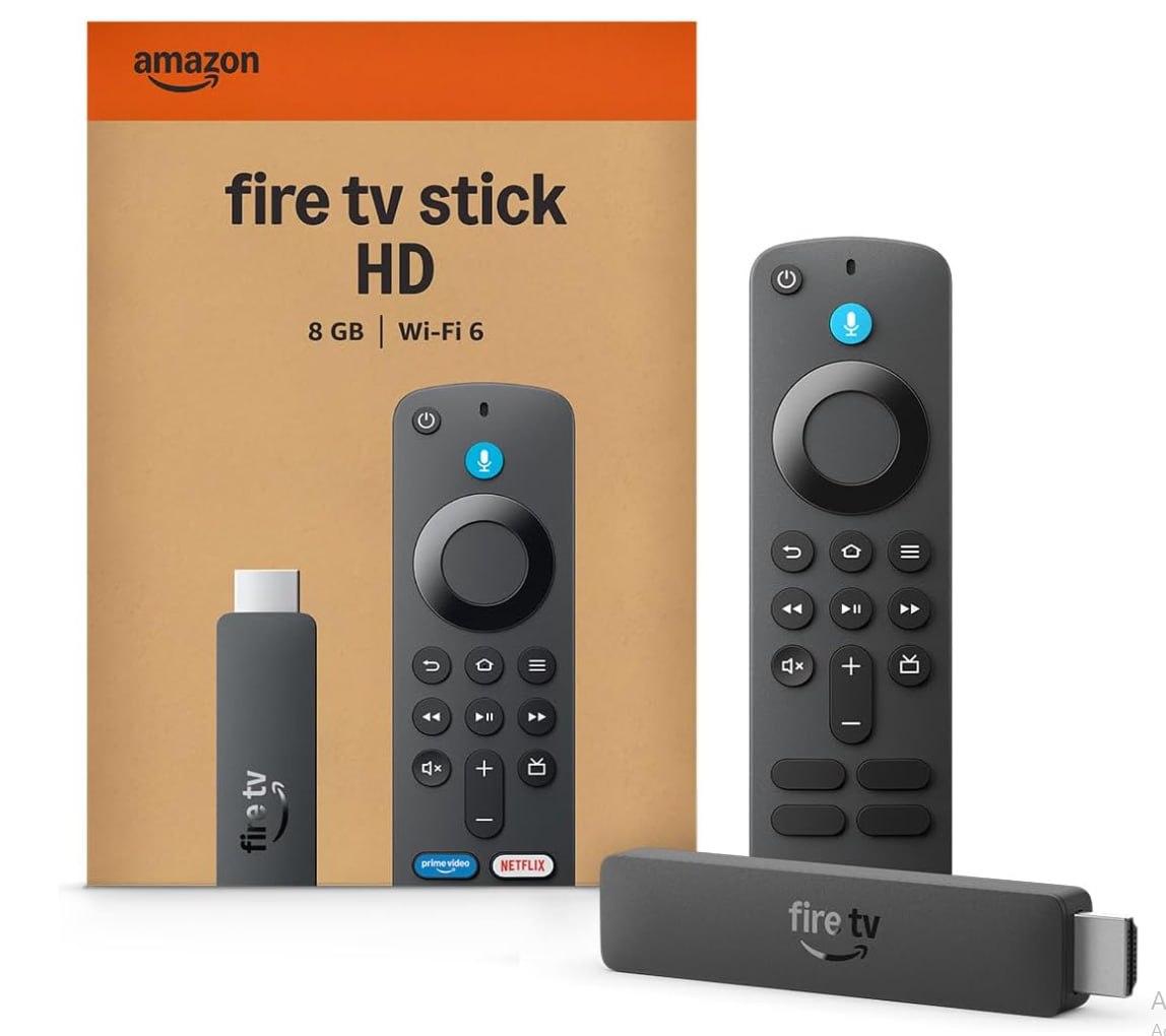 Amazon Fire TV Stick HD (modelo mais recente), Controle Remoto por Voz com Alexa, alimentado pela TV, com configuração simples