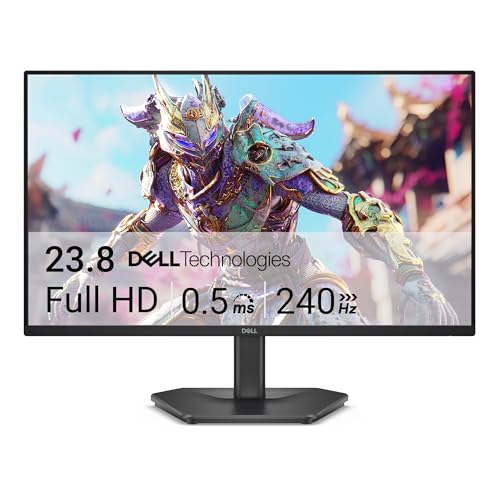 Monitor Dell 24" Full HD (1920 x 1080) - 240 Hz - Painel IPS, 0,5 ms GtG, Brilho de 300 nits, Conforto Ocular TÜV 3 Estrelas - SE2426HG
