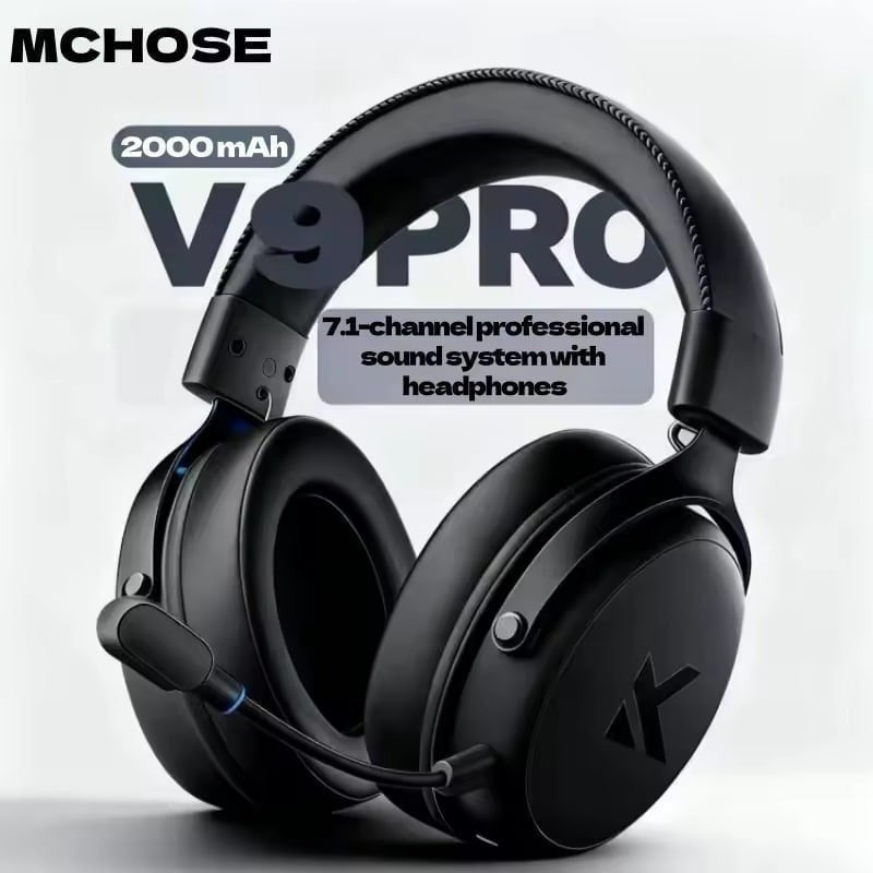 MCHOSE V9 Pro fone de ouvido com microfone três modos Bluetooth sem fio computador PC gamer fones de ouvido acessórios