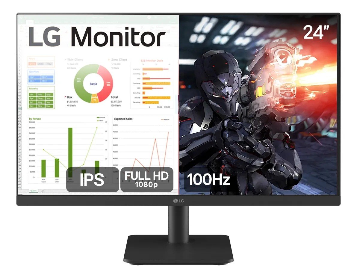 Monitor PC Gamer LG 24” IPS, Full HD, 100Hz, HDMI