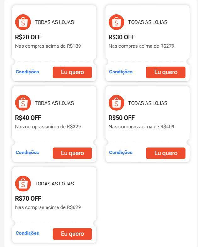 RENOVADOS CUPONS DE DESCONTO NA SHOPEE
