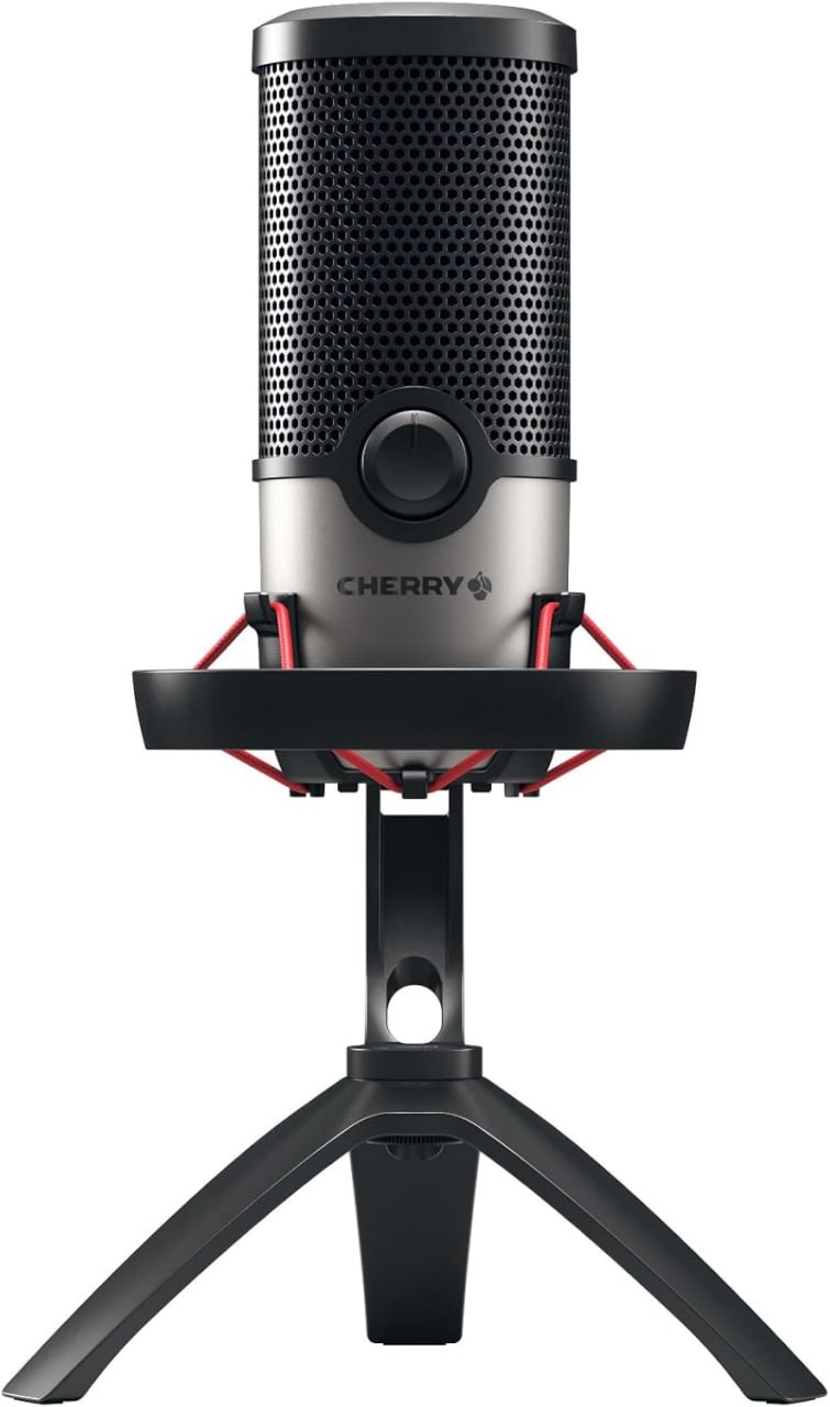 Cherry Microfone USB RGB Série 3.0, 6.0 e 9.0 PRO da UM para PC, Mac, Jogos, Gravação, Transmissão, Podcasting, Studio e Condensador de Computador. (UM 6.0 Prata)