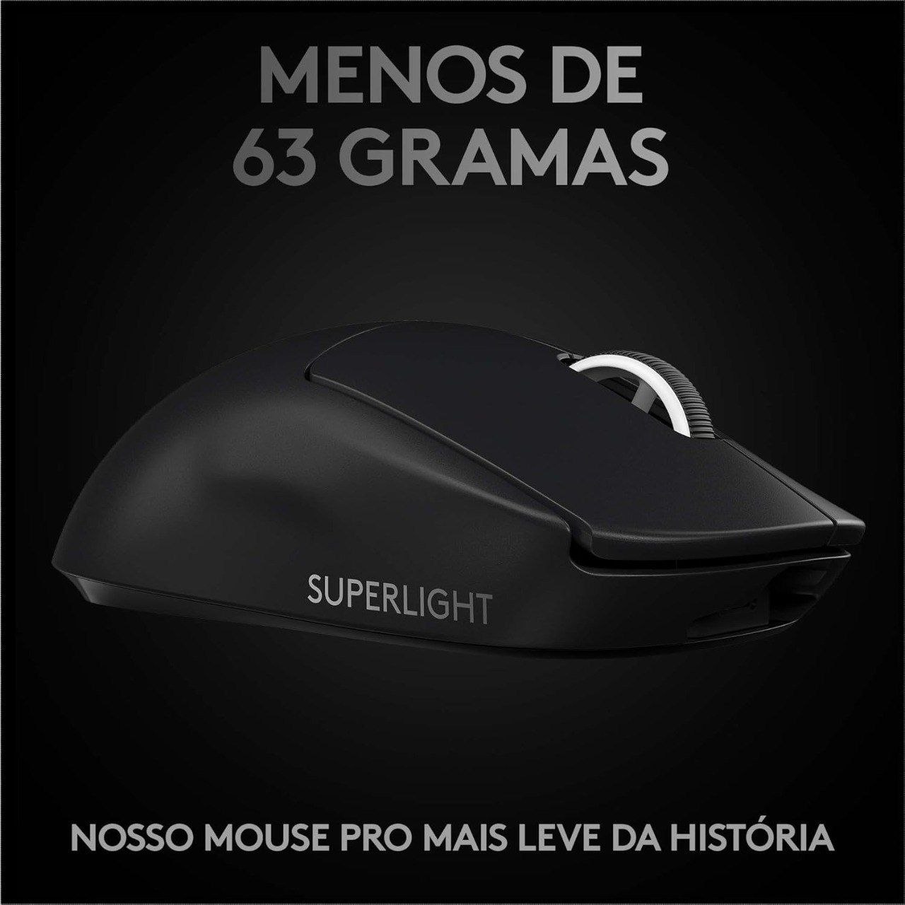 Mouse Gamer Sem Fio Logitech G PRO X SUPERLIGHT Sensor HERO 25K 63g