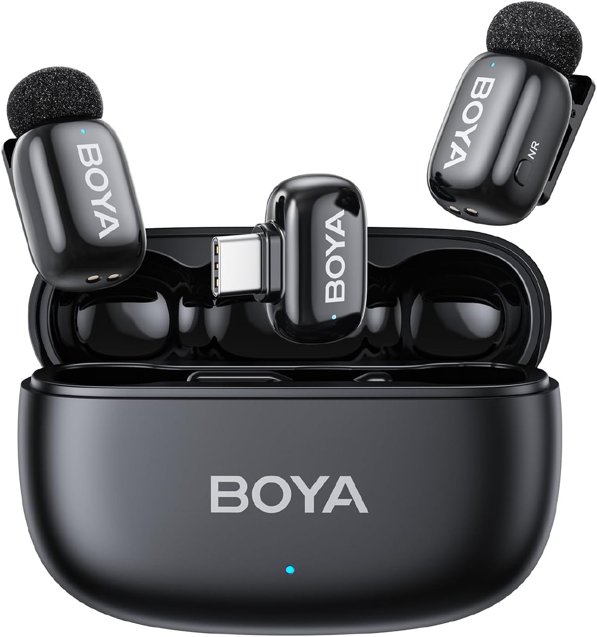 MICROFONE DE LAPELA BOYA MINI-14 – Sem fio, USB-C, Áudio Profissional, Design Discreto e Portátil