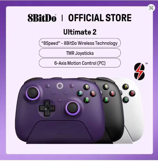 Controle 8BitDo Ultimate 2 Wirelles com DOCA DE CARREGAMENTO - para PC e Android, TV BOX, Sticks…