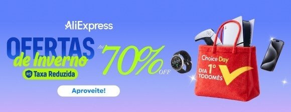 Novo Evento no AliExpress: Ofertas de Inverno x Choice Day