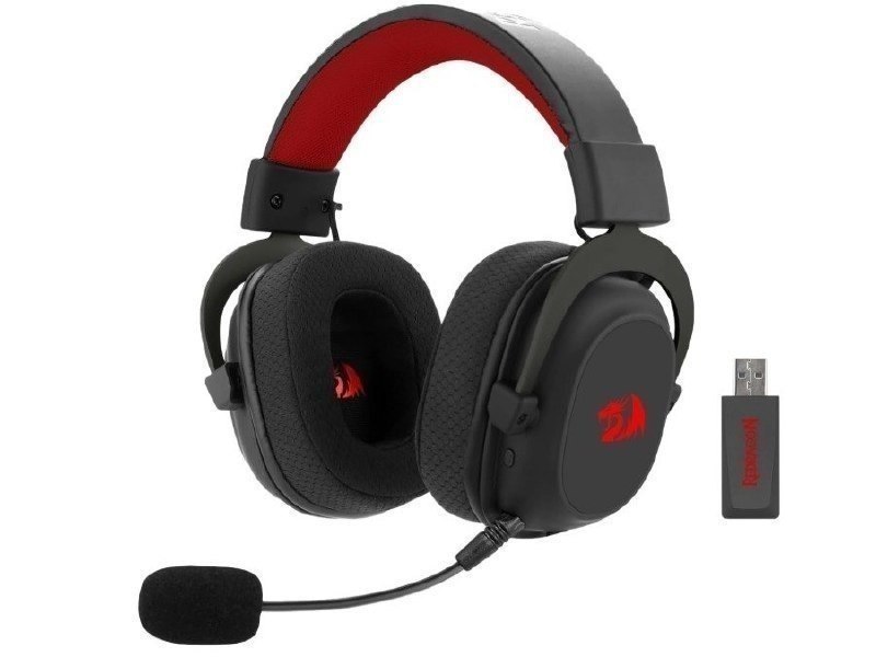 Headset Gamer Redragon Zeus Pro Sem Fio | Preto, 7.1, H510-PRO