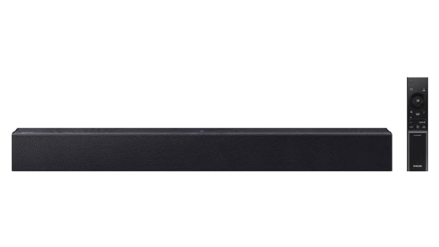 Soundbar Samsung HW-B400F, com 2.0 canais, Bluetooth, Subwoofer integrado e HDMI ARC
