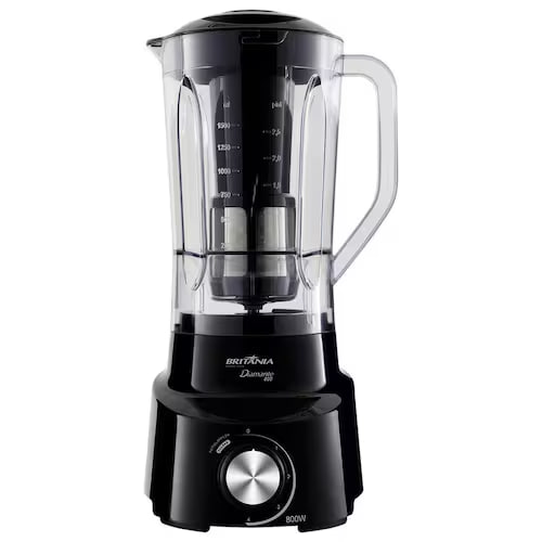 Liquidificador Diamante 800 Pt Britânia 4 Velocidades Cor Preto 220v
