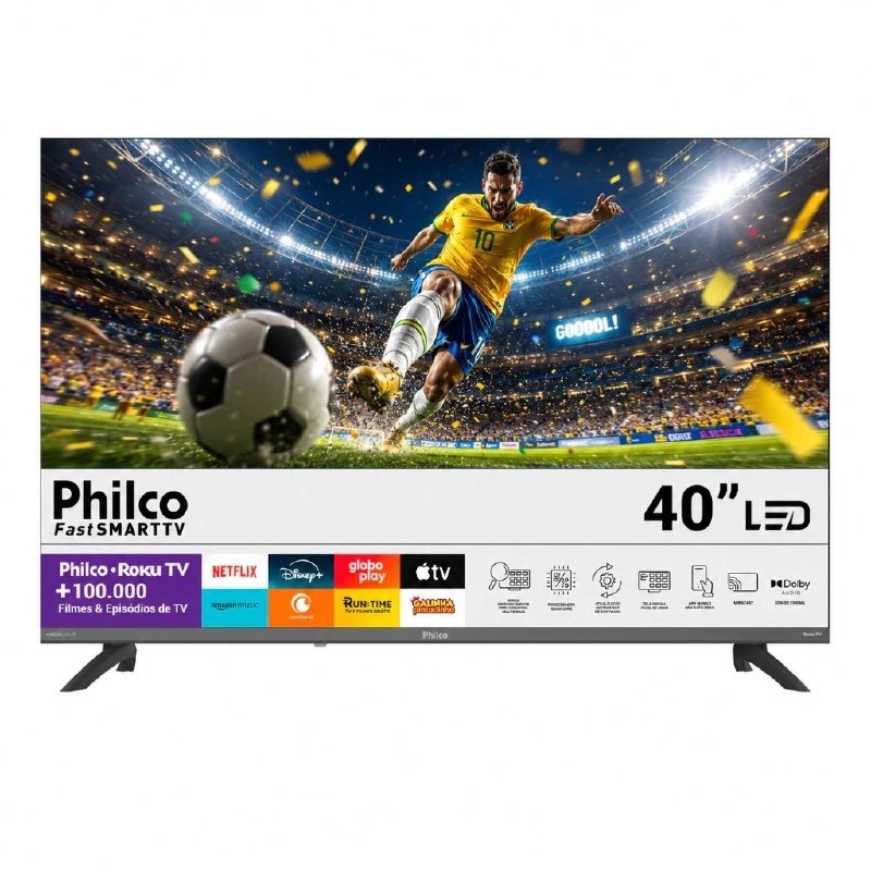 Smart TV LED 40" FullHD Dolby Audio Philco P40CRA