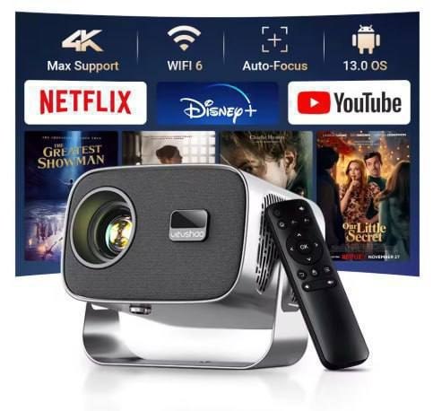 Projetor Vevshao A12, Android 11, Wifi 6, 350 ANSI lumens Selecione Envio Do Brasil