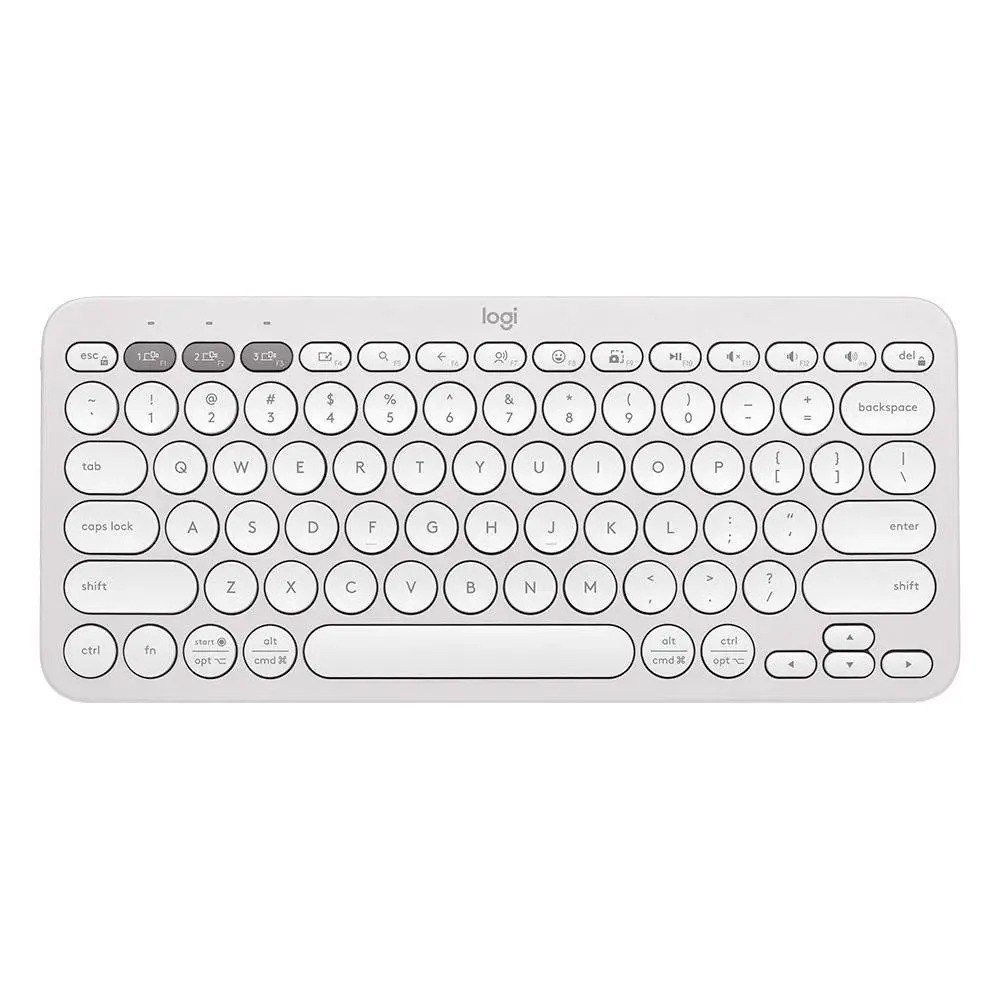 Teclado Sem Fio Logitech, Bluetooth e USB, Pebble Keys 2 K380s