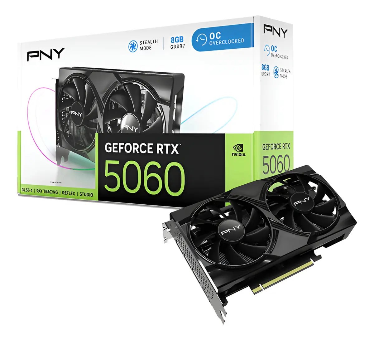 Placa De Vídeo Nvidia Geforce Pny Rtx5060 8gb Dual Fan Oc
