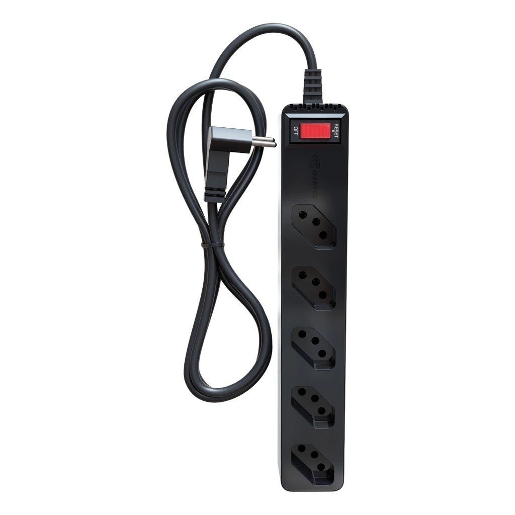 FILTRO DE LINHA + DPS ICLAMPER 5 TOMADAS LCF PRETO