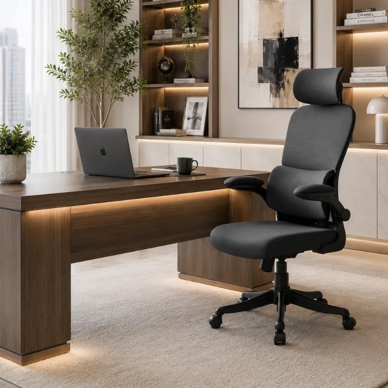 Cadeira Escritório Ergonômica Maat Brand, Suporte Lombar