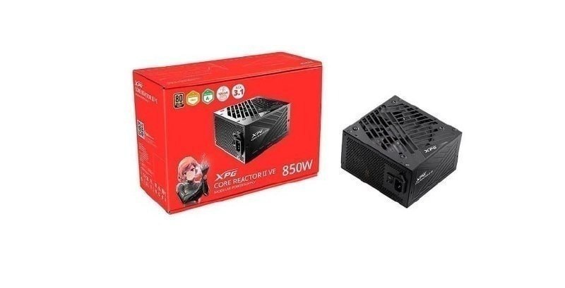 Fonte XPG Core Reactor II VE 850W Fonte de Alimentação ATX – Certificação Gold 80 PLUS e Cybenetics