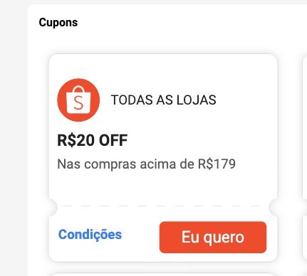 NOVO CUPOM SHOPEE - PARA TODO SITE