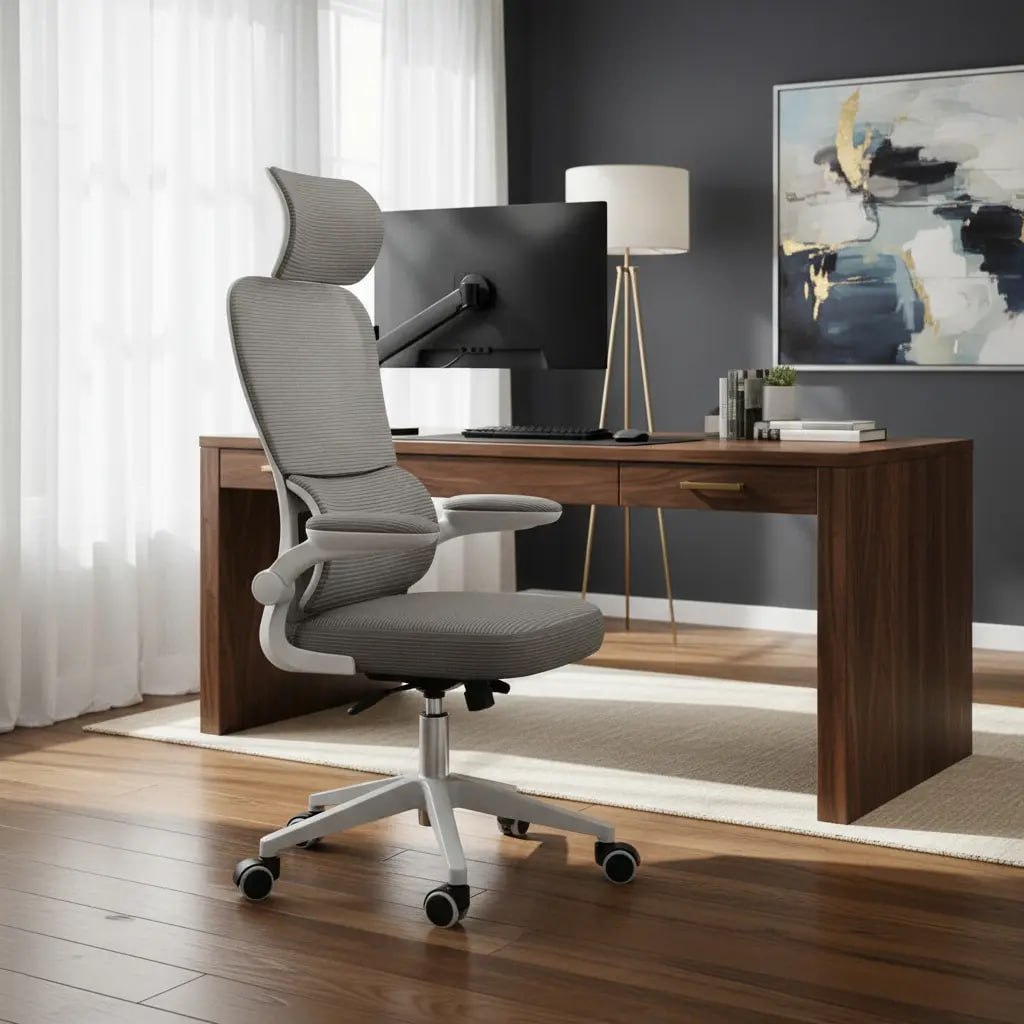 Cadeira Escritório Ergonômica Genebra G500 Luvinco Cor Cinza