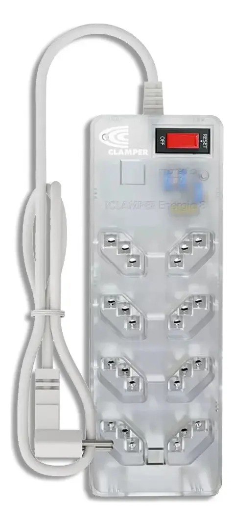 Filtro de Linha Clamper Energia 8 Tomadas Bivolt