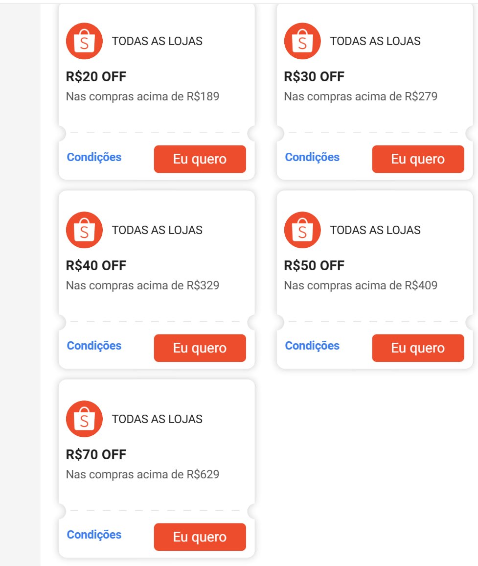 CUPONS RENOVADOS - DIA DE CUPONS NA SHOPEEE