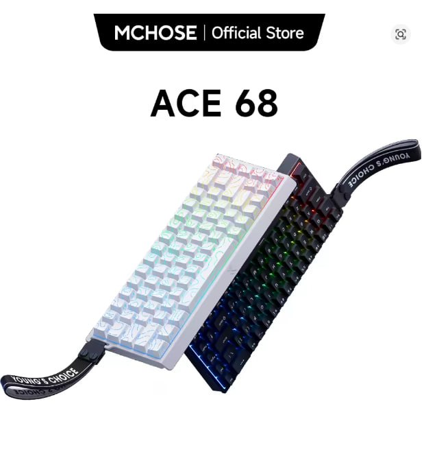 Teclado magnético Mchose Ace68, Switch Ice Blue