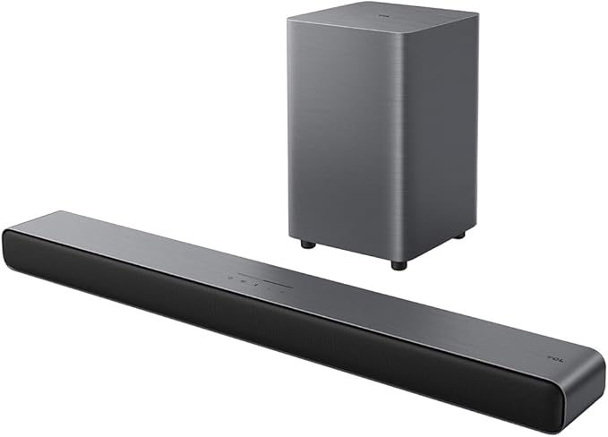 TCL, Soundbar, 2.1CH, S55H, Potência 220W, Sistema Dual Bass, Subwoofer sem Fio, Dolby Atmos