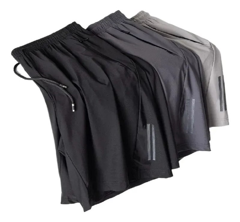 Kit 3 Bermuda Masculina Importada Seda Secagem Rápida