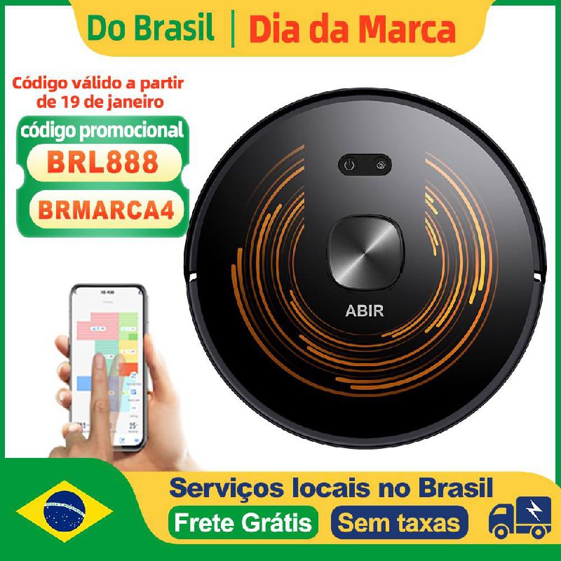 Robô aspirador de pó abir x9, lidar a laser, sucção 6500pa, limpeza uv, mapa de vários andares
