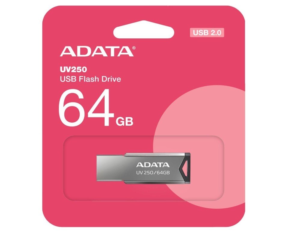Pen Drive A-Data UV250 64GB USB 2.0 Prata