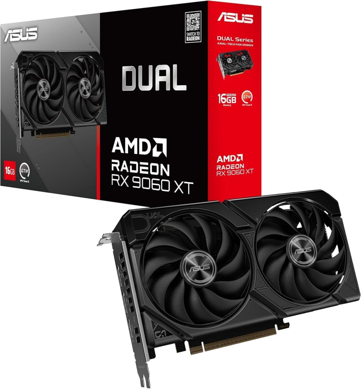 Asus Placa gráfica Radeon RX 9060 XT Dual 16GB GDDR6 PCI-Express