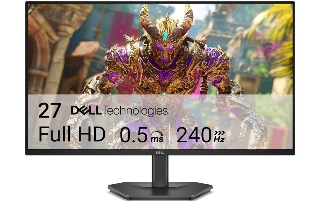 Monitor Dell 27" Full HD (1920 x 1080) - 240Hz - IPS, 99% sRGB, TÜV 3 Estrelas, Conforto Ocular