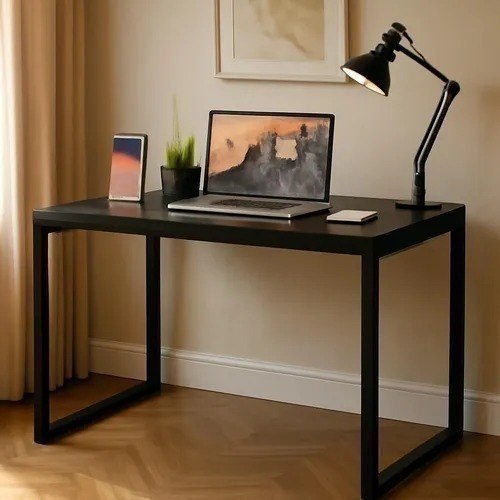 MESA INDUSTRIAL CABE EM QUALQUER LUGAR 90 CM APARTAMENTO ESCRITÓRIO PRETO MOFFER