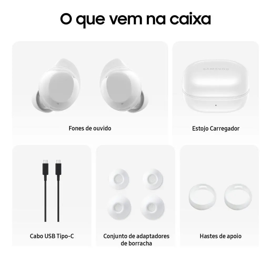 Fones De Ouvido Galaxy Cancelamento De Ruído Buds Samsung